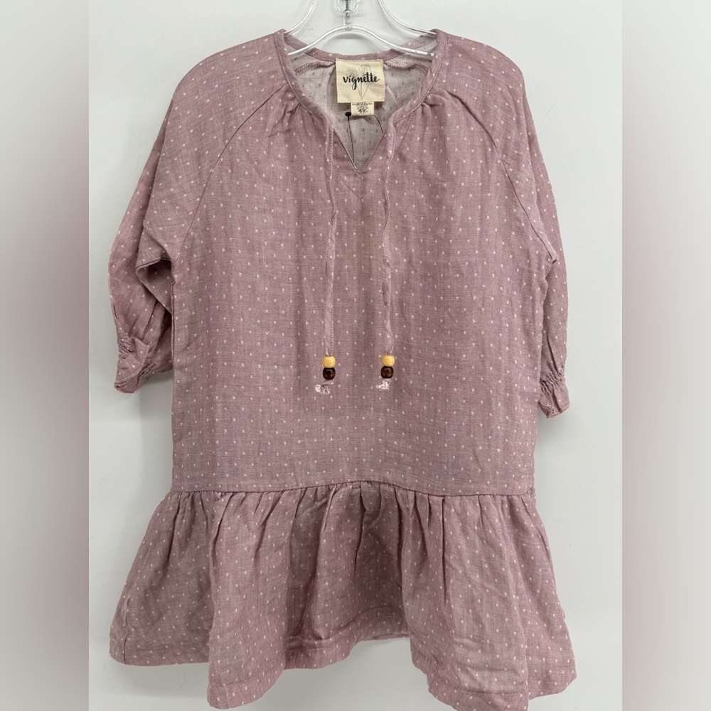 NWT Vignette Dotted dress. Size 4Y